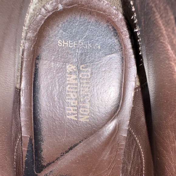 Brown leather cap toe boots - Johnston & Murphy - 9.5 US mens - Picture 3 of 11